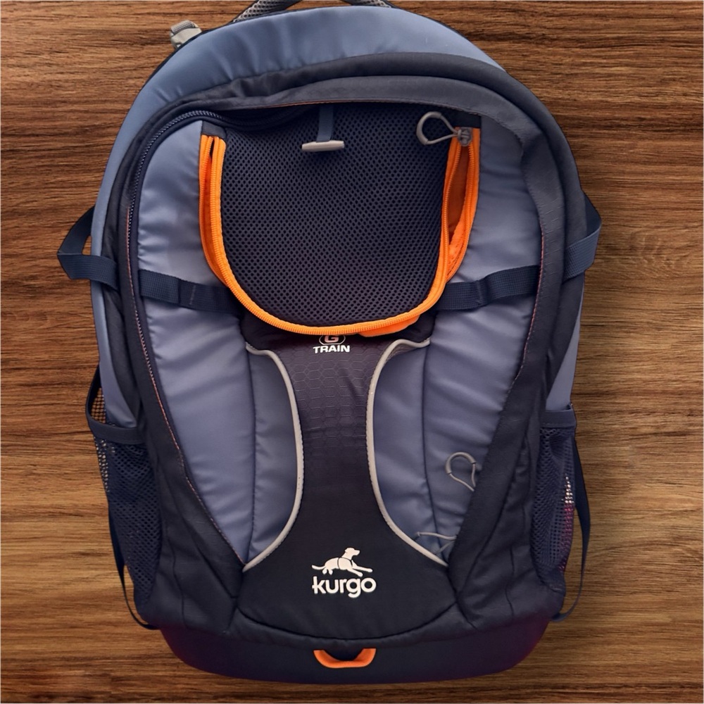 Kurgo Navy and Orange  Backpack